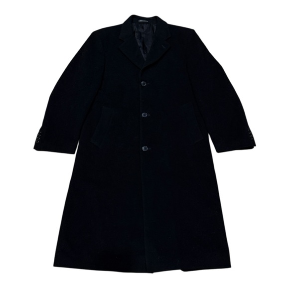 Lauren Ralph Lauren Black Cashmere Blend Overcoat Sz 38 Regular